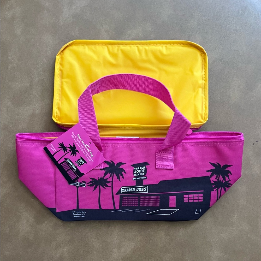 NWT Trader Joe's Pink Insulated Mini Bag